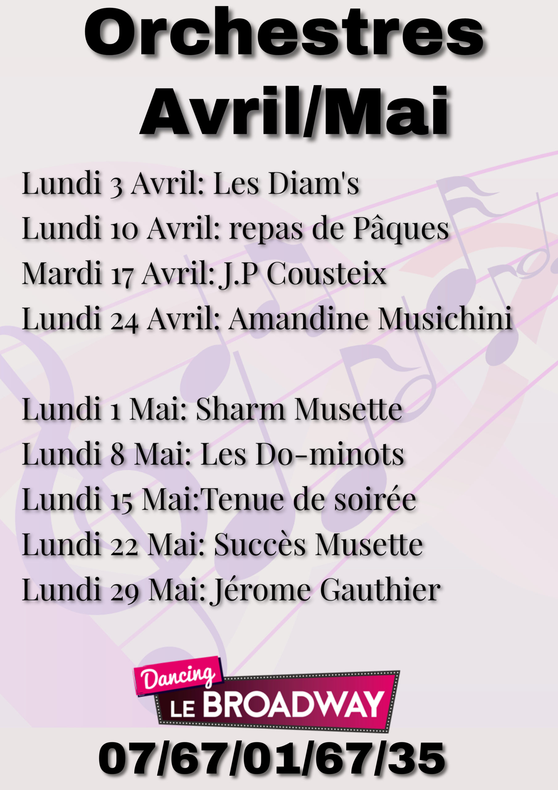 Le programme du mois
