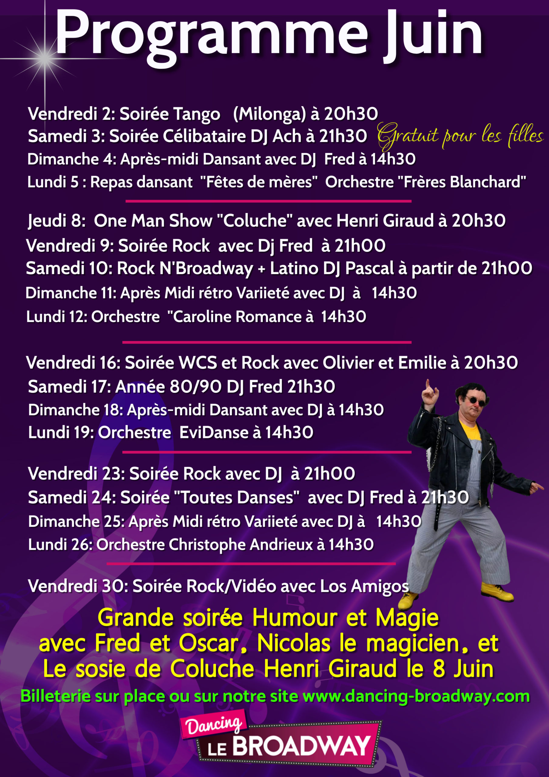 Le programme du mois